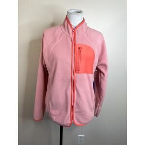 Aeropostale Sport Womens Full Zip Jacket Size Large Pink Polar Fleece NWT $60